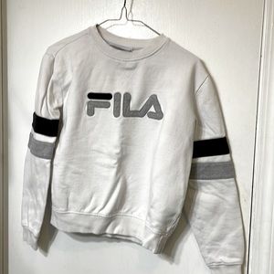Youth Fila sweatshirt white and black Small